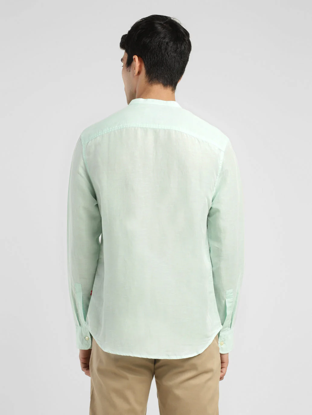 Men's Solid Slim Fit Linen Shirt - Image 3