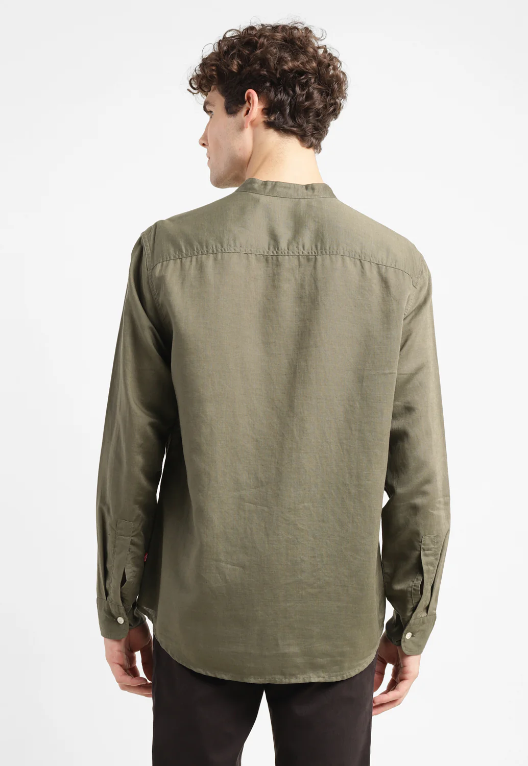 Men's Solid Slim Fit Linen Shirt - Image 3