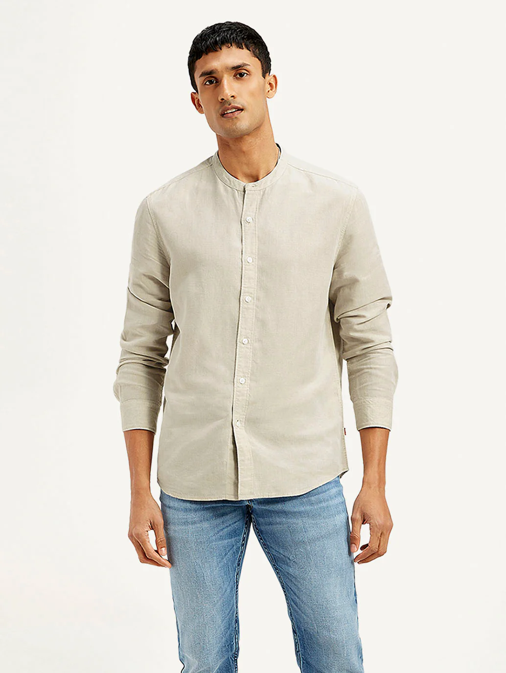 Men's Solid Slim Fit Linen Shirt - Image 2