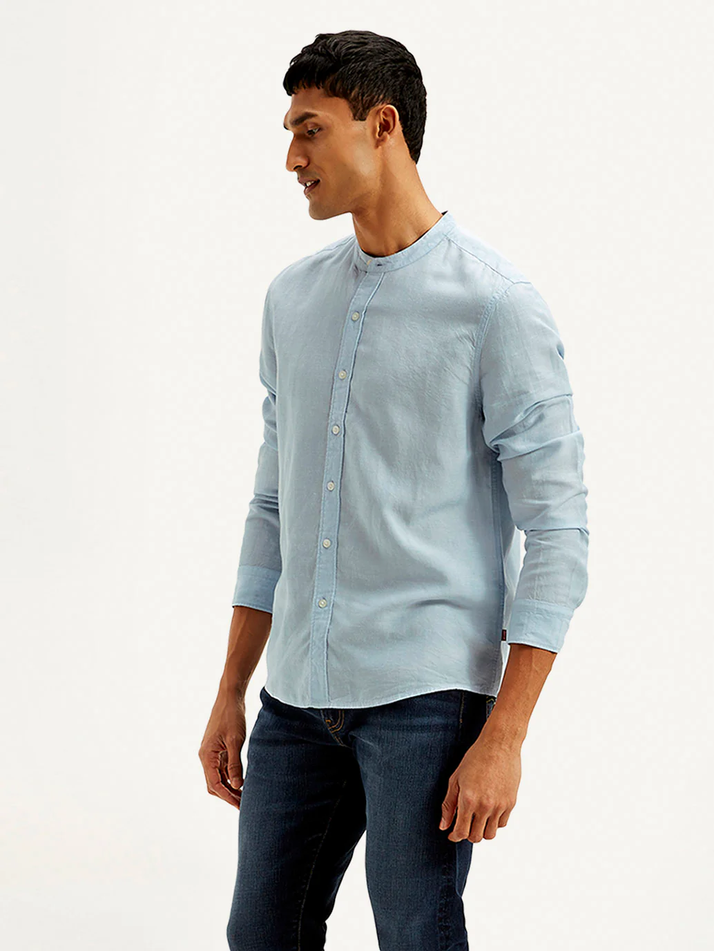 Men's Solid Slim Fit Linen Shirt - Image 5