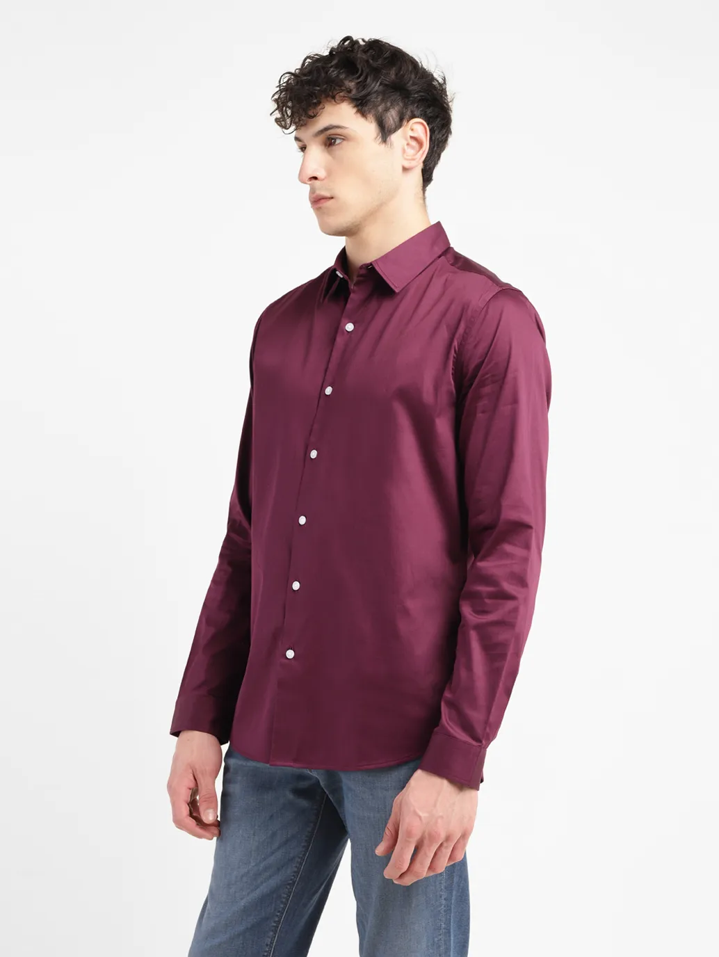 Men's Redloop Solid Slim Fit Shirt - Image 4