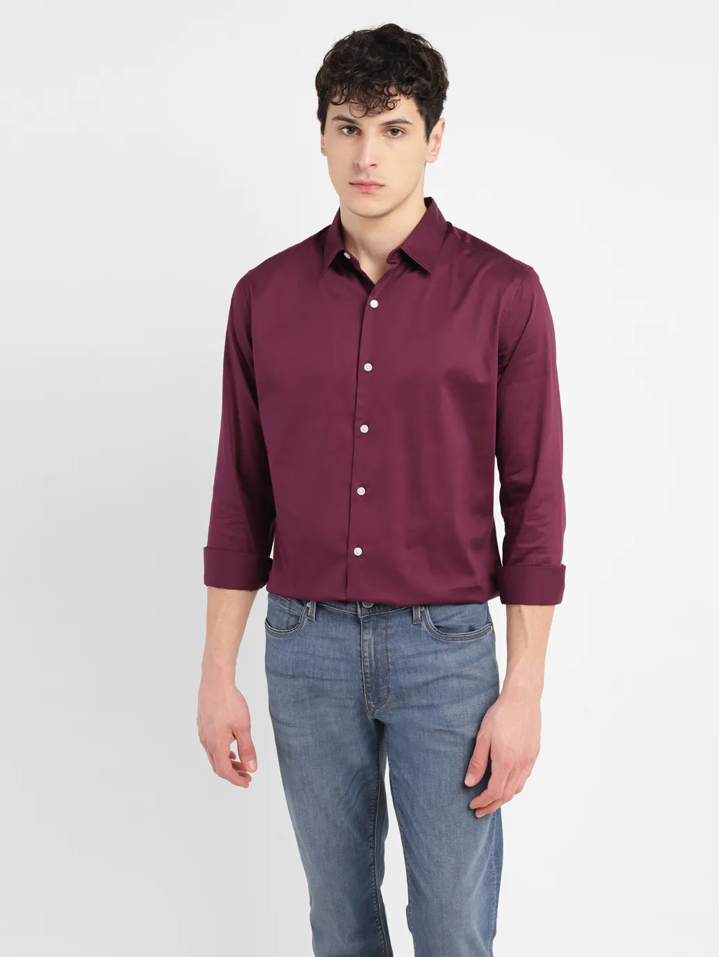 Men's Redloop Solid Slim Fit Shirt - Image 6