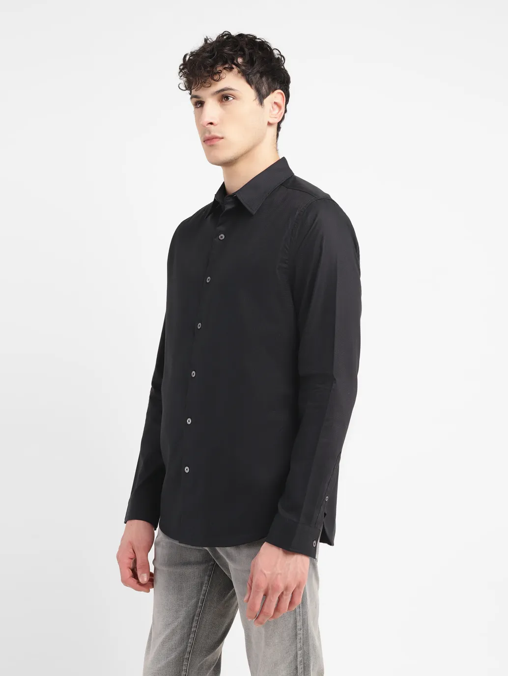Men's Redloop Solid Slim Fit Shirt - Image 4