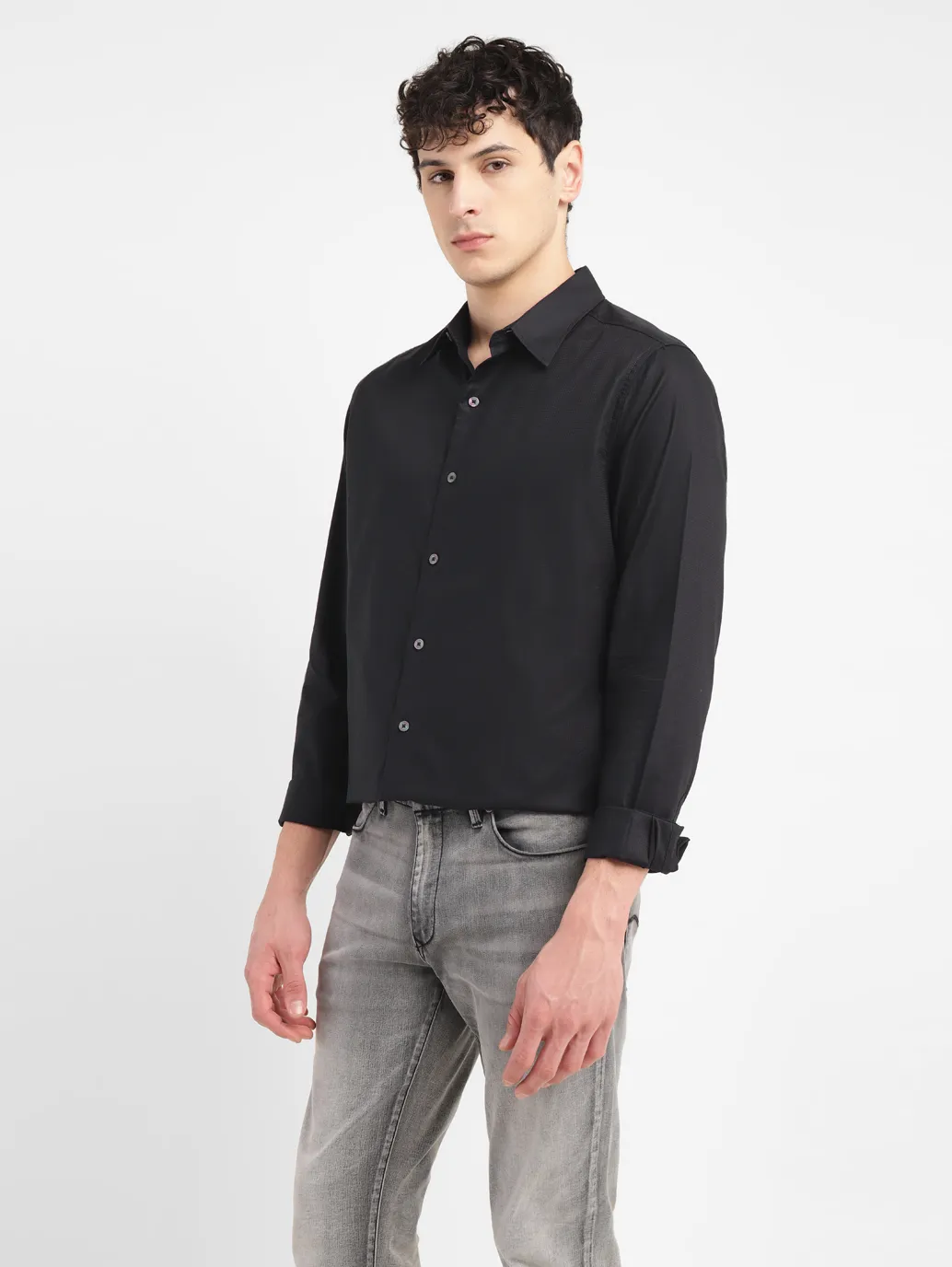 Men's Redloop Solid Slim Fit Shirt - Image 6