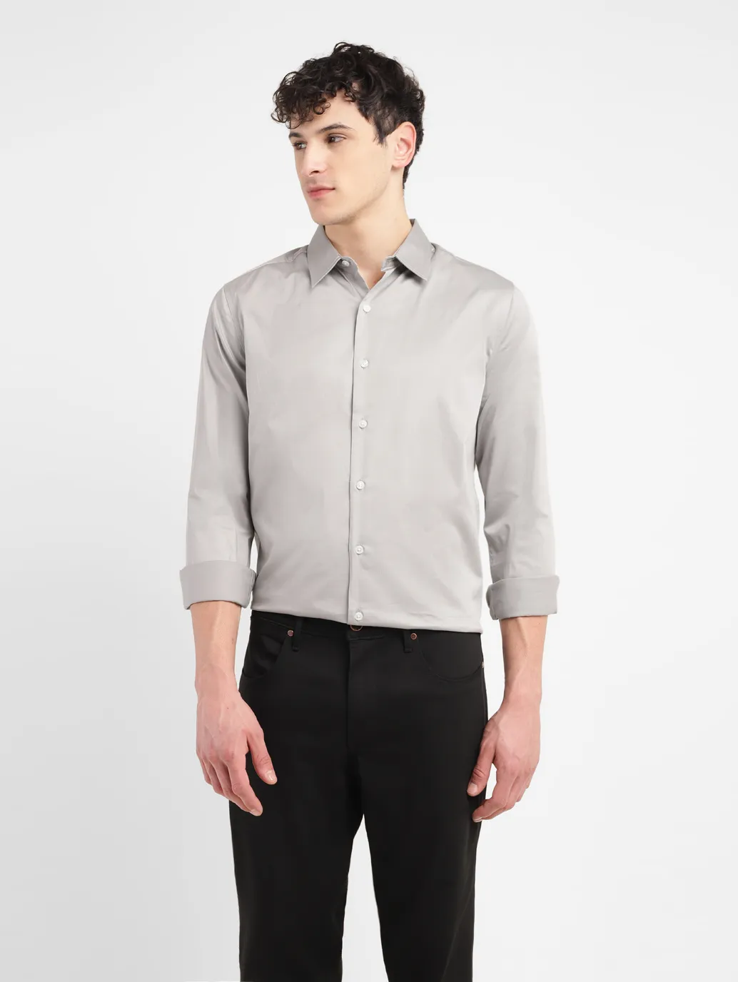 Men's Redloop Solid Slim Fit Shirt - Image 6
