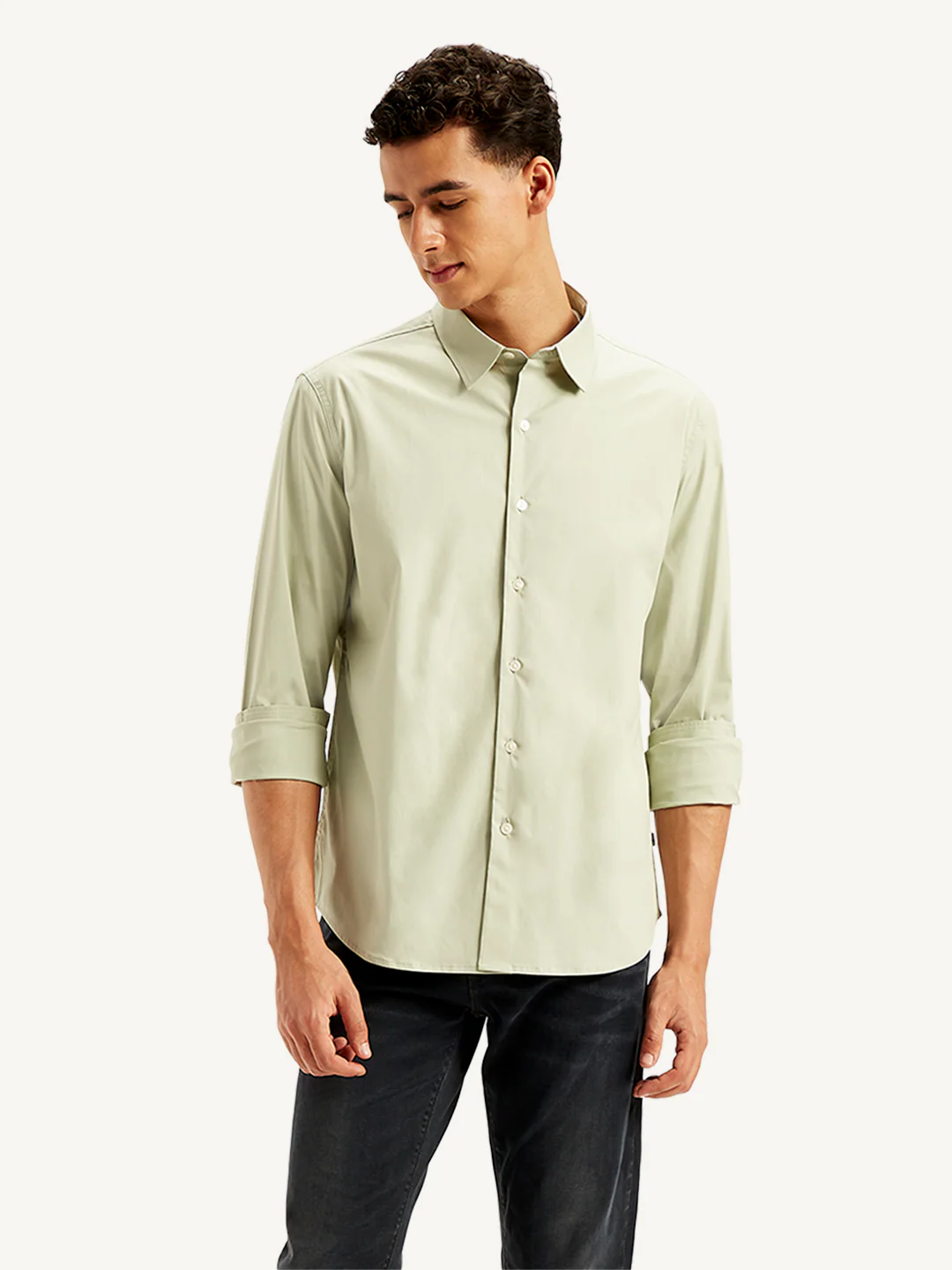 Men's Redloop Solid Slim Fit Shirt - Image 2