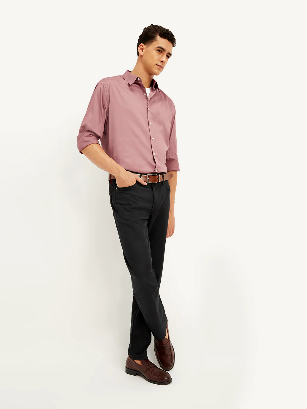 Men's Redloop Solid Slim Fit Shirt