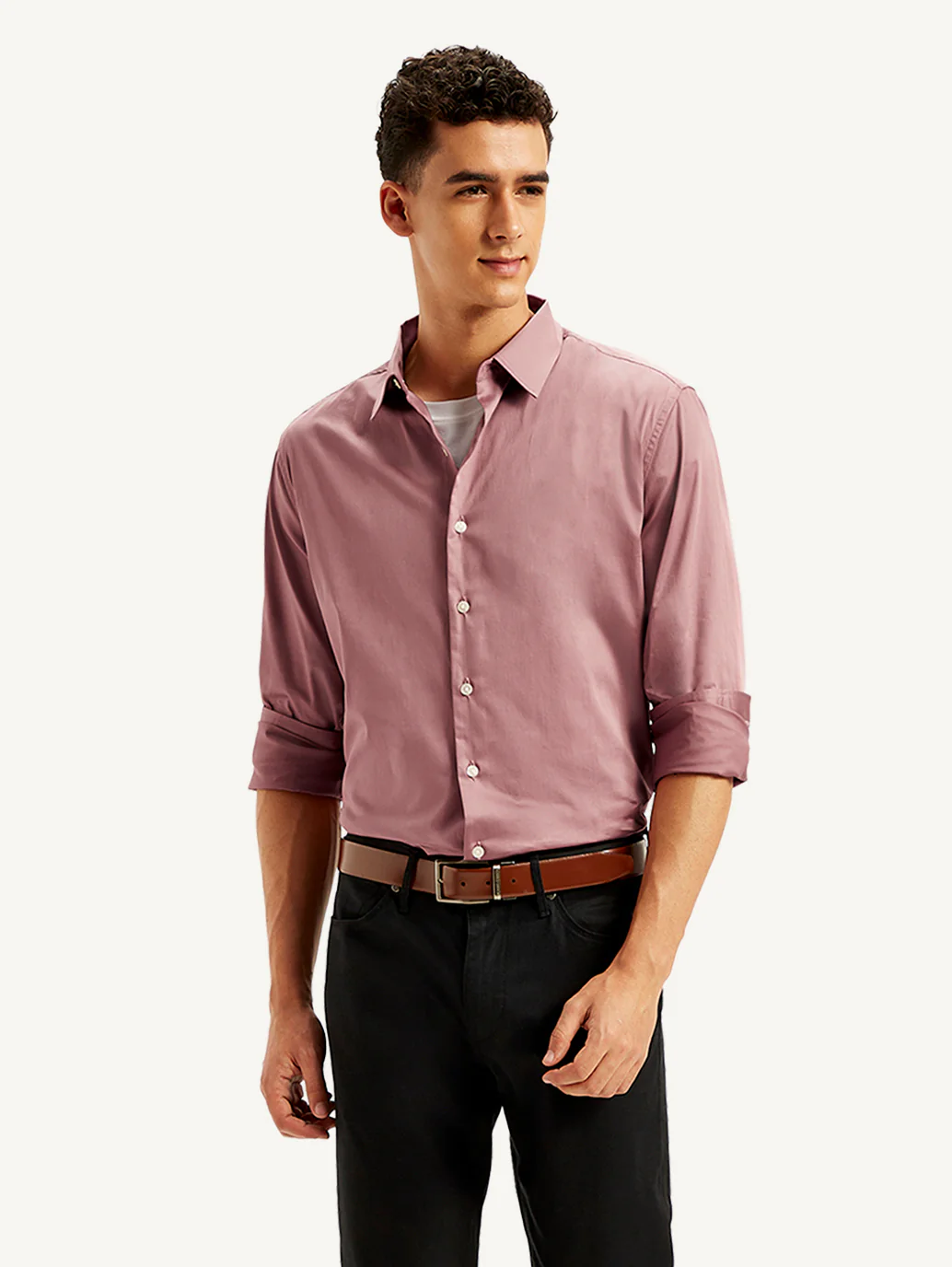Men's Redloop Solid Slim Fit Shirt - Image 2