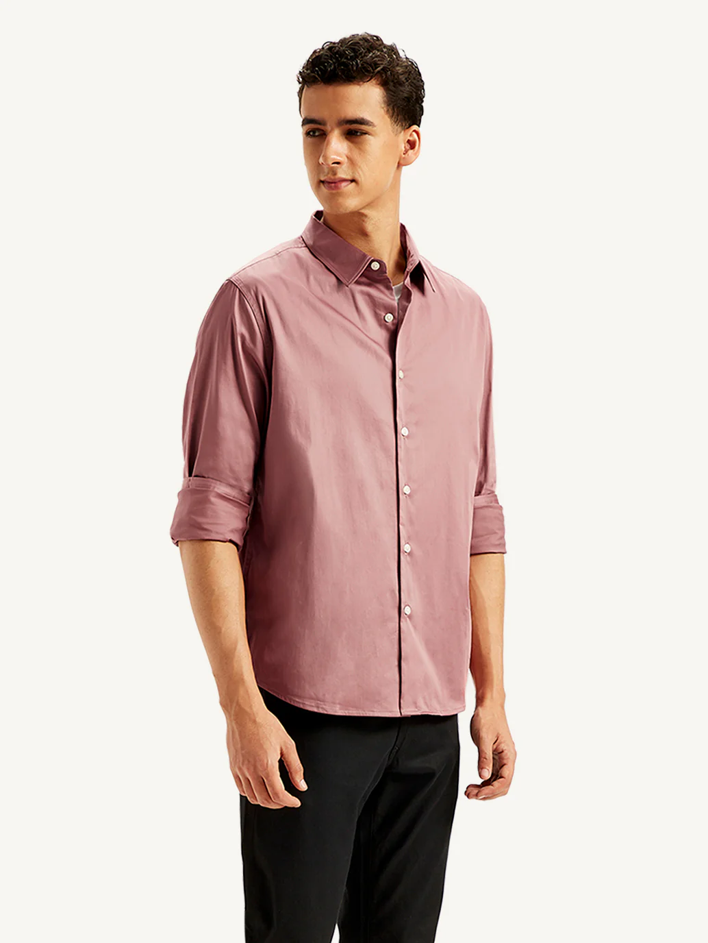 Men's Redloop Solid Slim Fit Shirt - Image 6