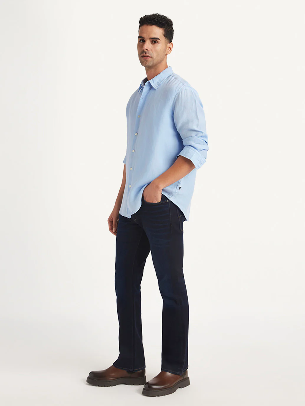Men's Redloop Solid Slim Fit Shirt - Image 3