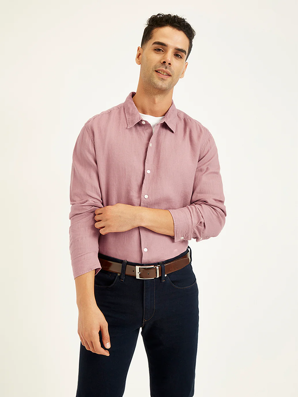 Men's Redloop Solid Slim Fit Shirt - Image 2