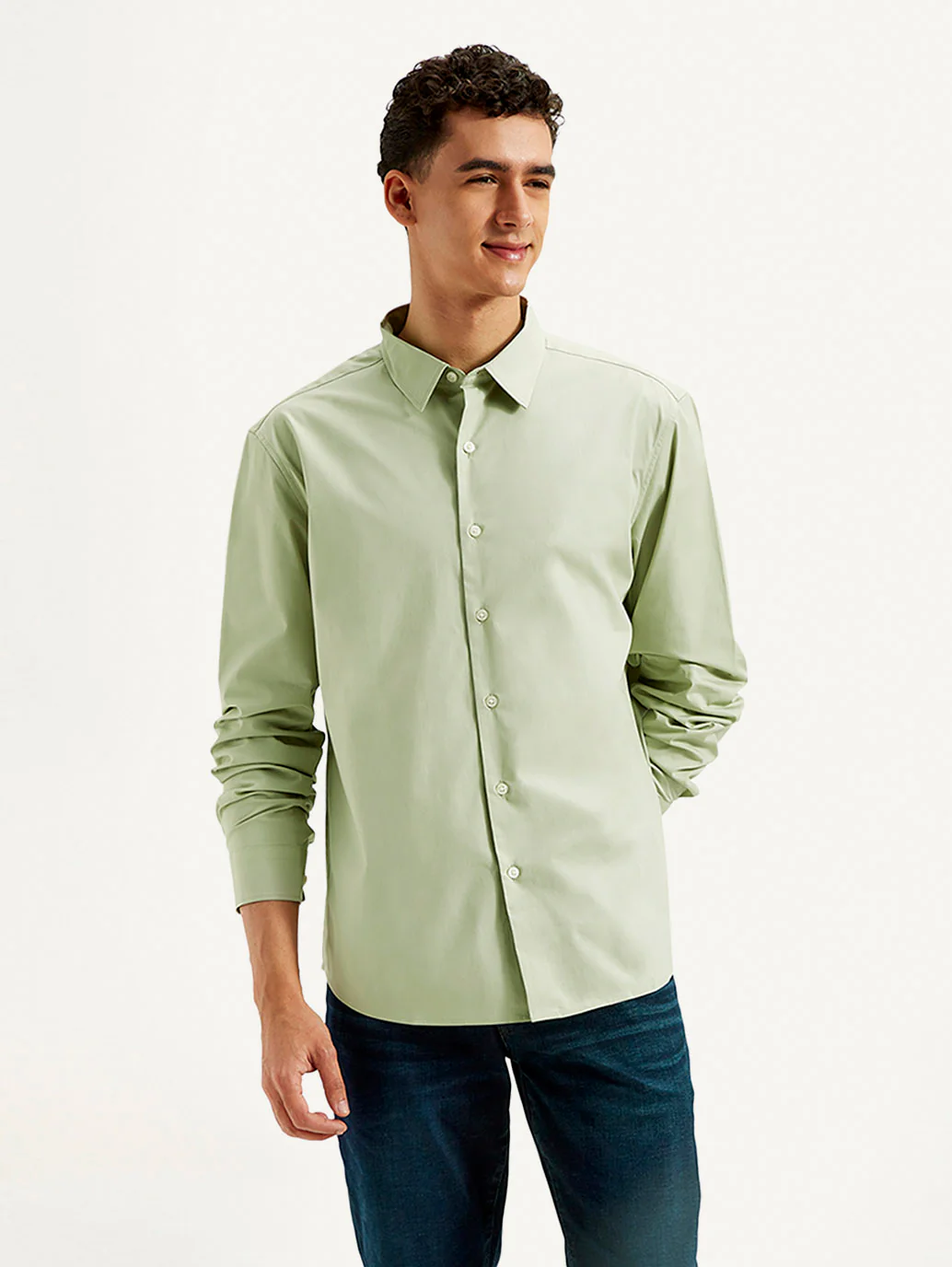 Men's Redloop Solid Slim Fit Shirt - Image 2