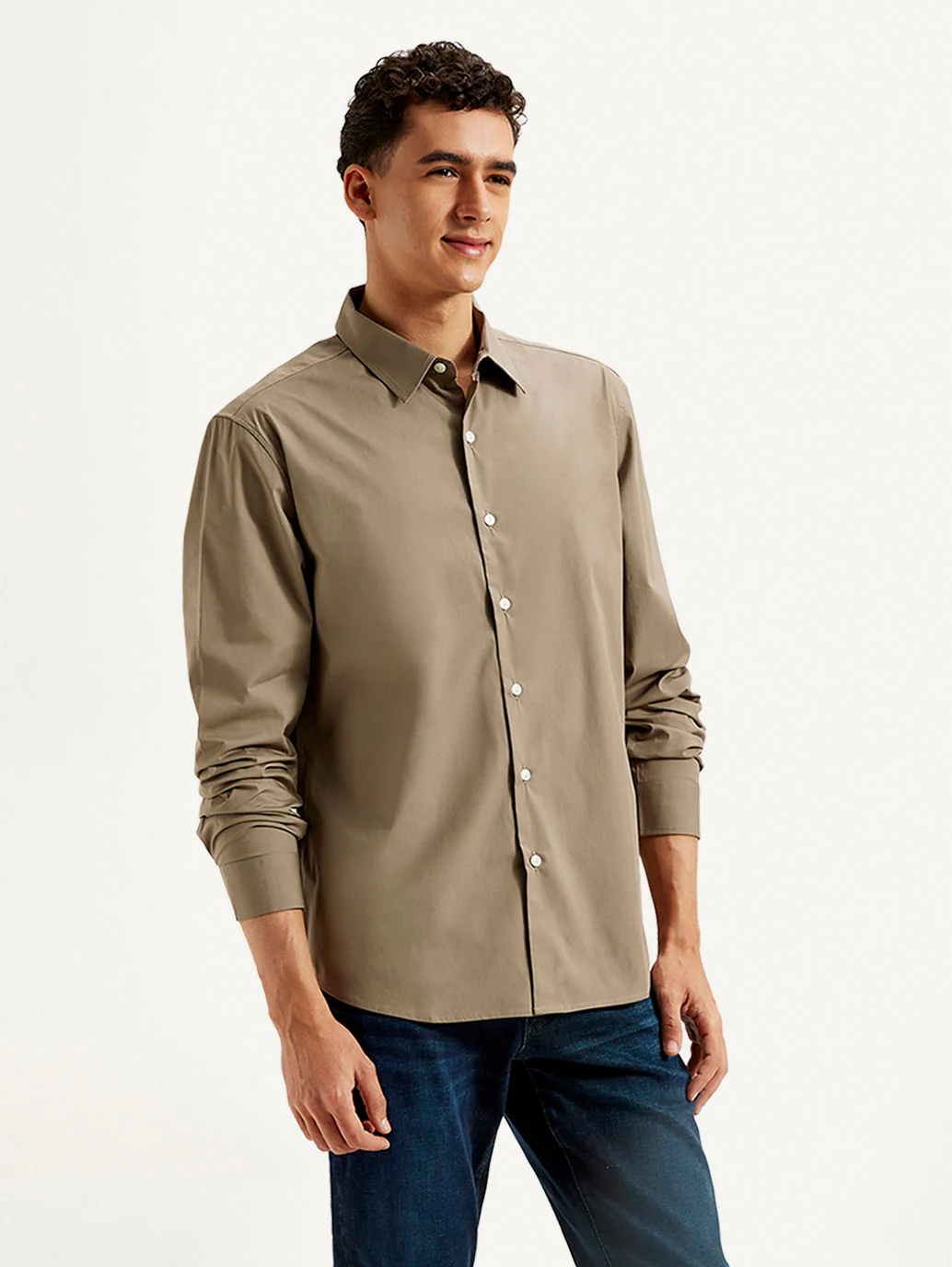 Men's Redloop Solid Slim Fit Shirt - Image 5