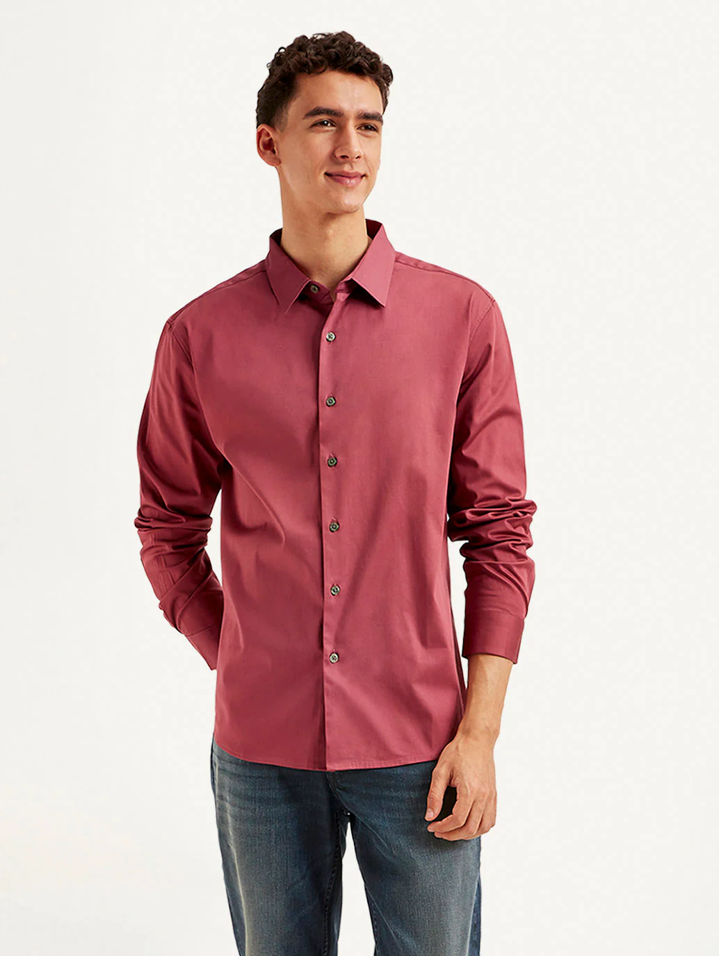 Men's Redloop Solid Slim Fit Shirt - Image 2