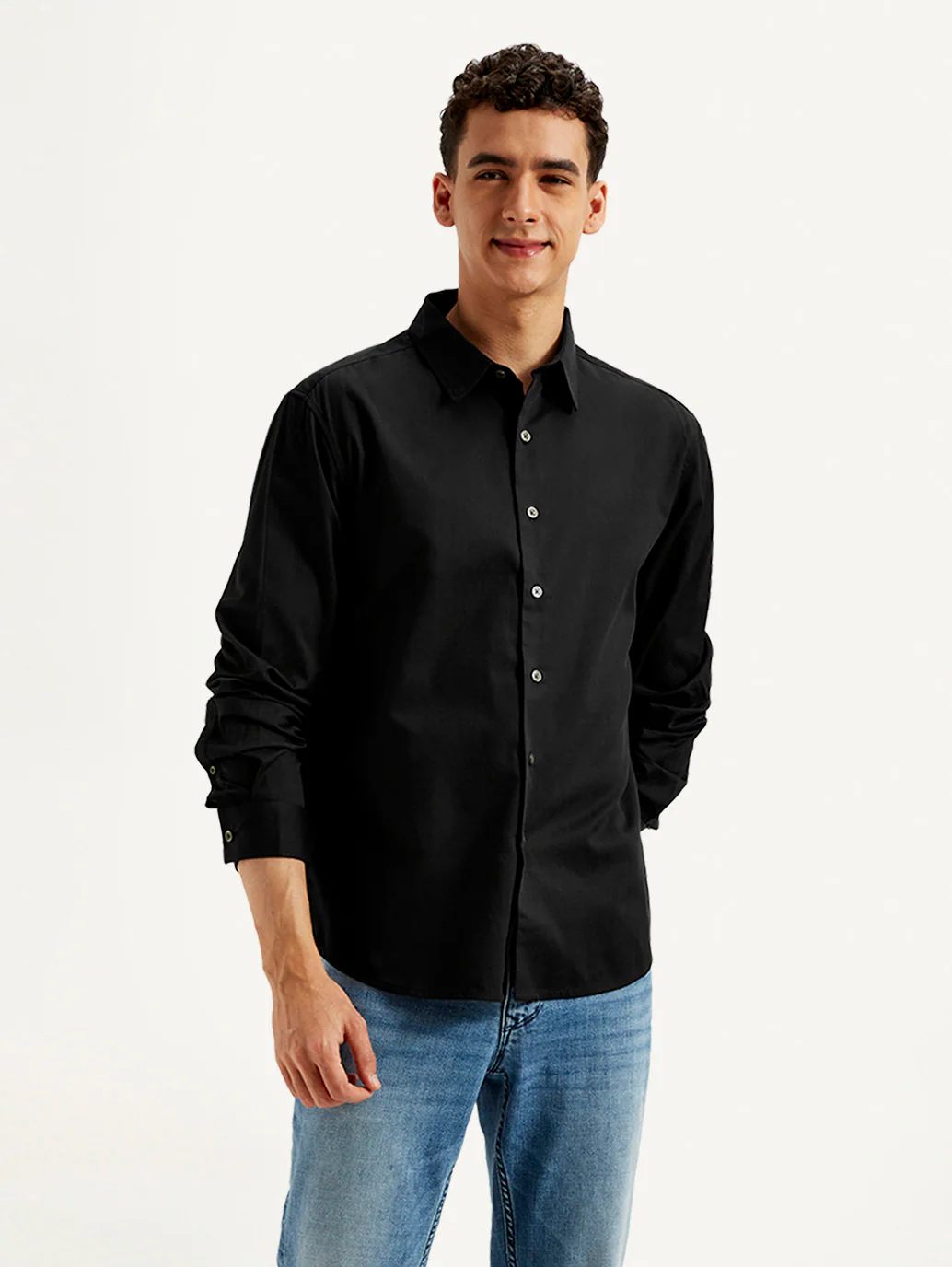 Men's Redloop Solid Slim Fit Shirt - Image 4