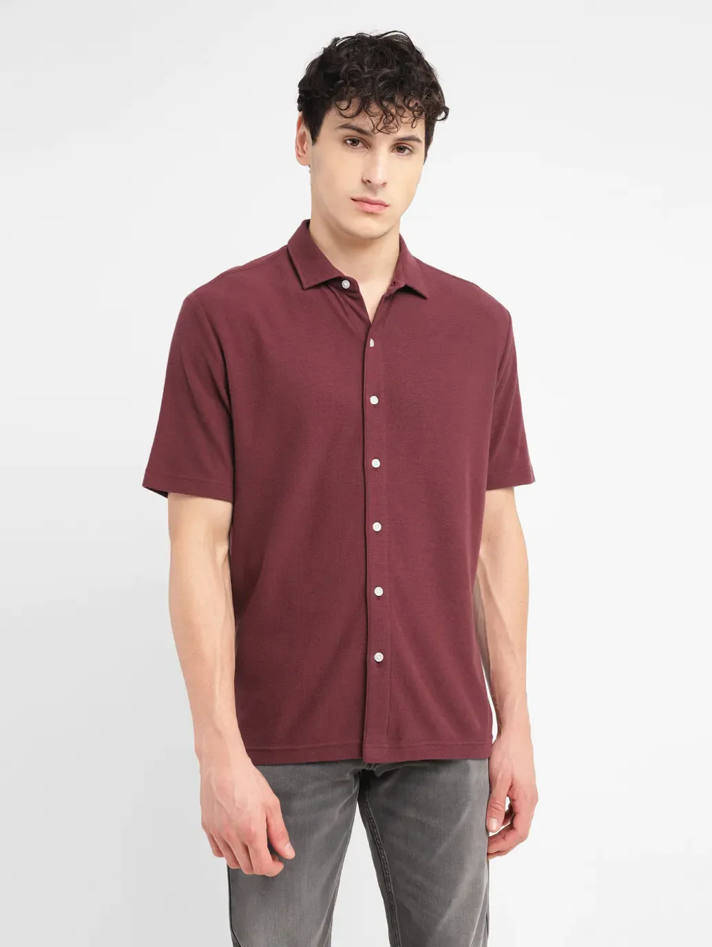 Men's Solid Slim Fit Shirt - Image 2