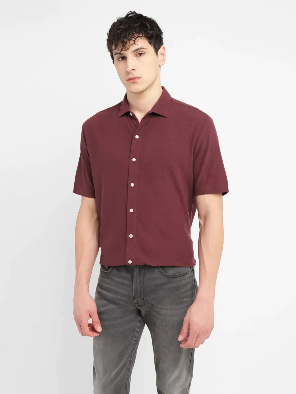 Men's Solid Slim Fit Shirt - Image 7