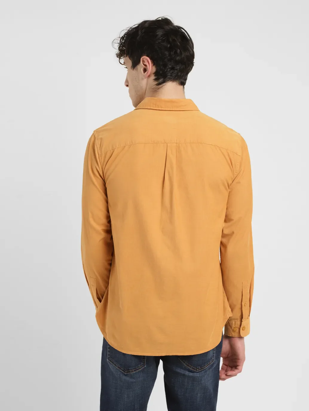 Men's Solid Slim Fit Corduroy Shirt - Image 3