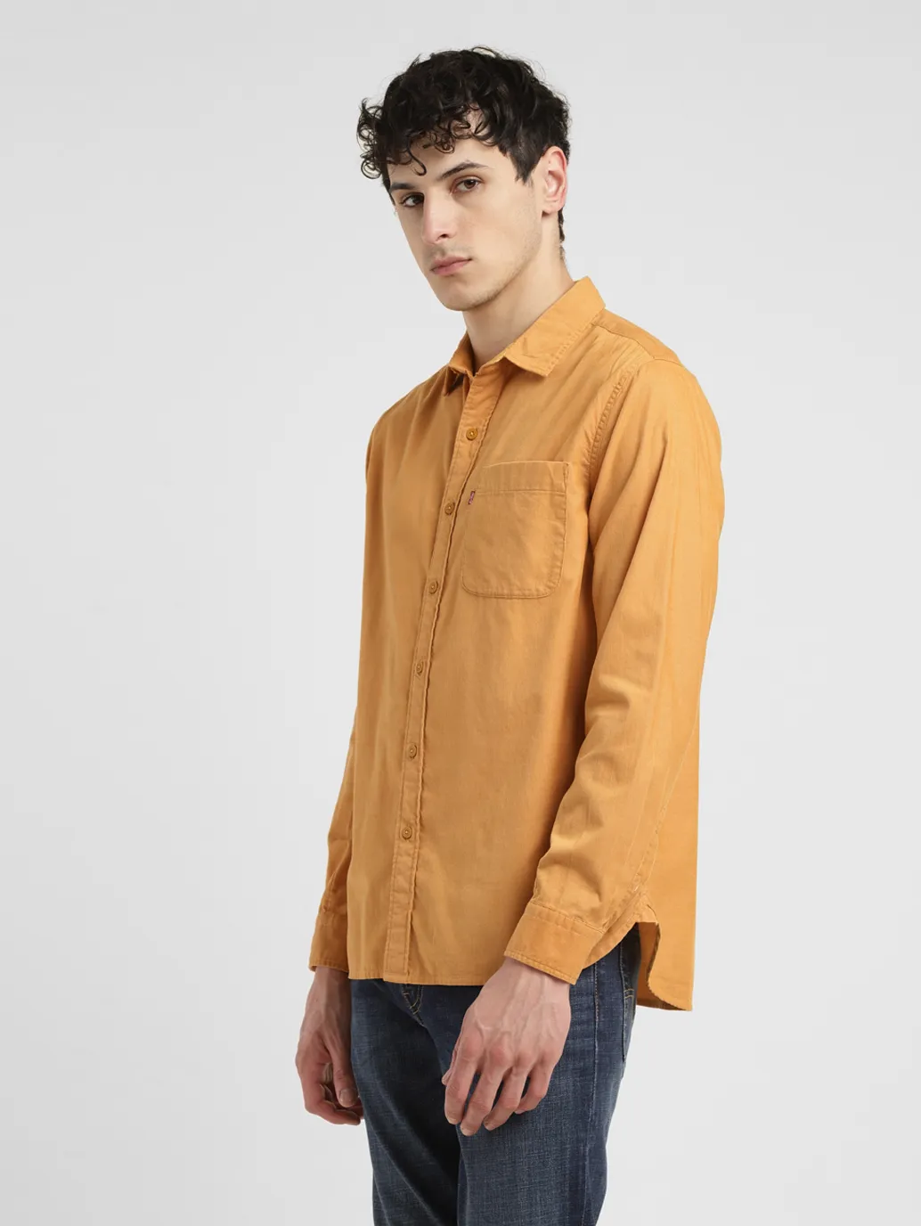 Men's Solid Slim Fit Corduroy Shirt - Image 4