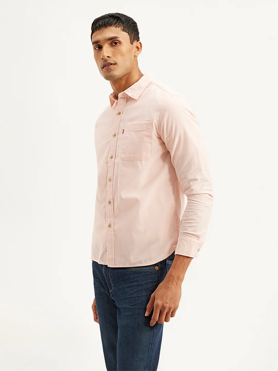 Men's Solid Slim Fit Corduroy Shirt - Image 4
