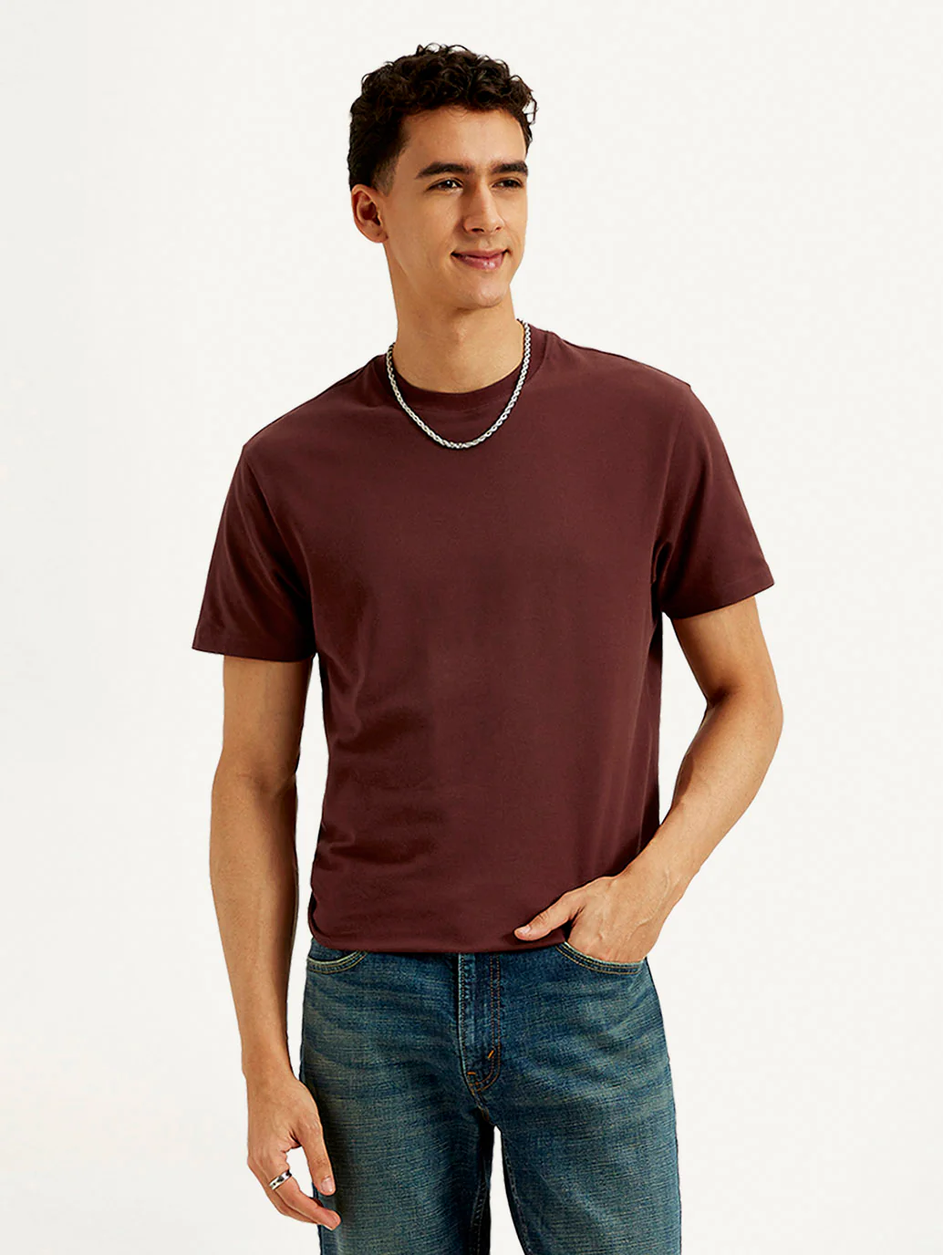 Men's Solid Slim Fit T-shirt - Image 3