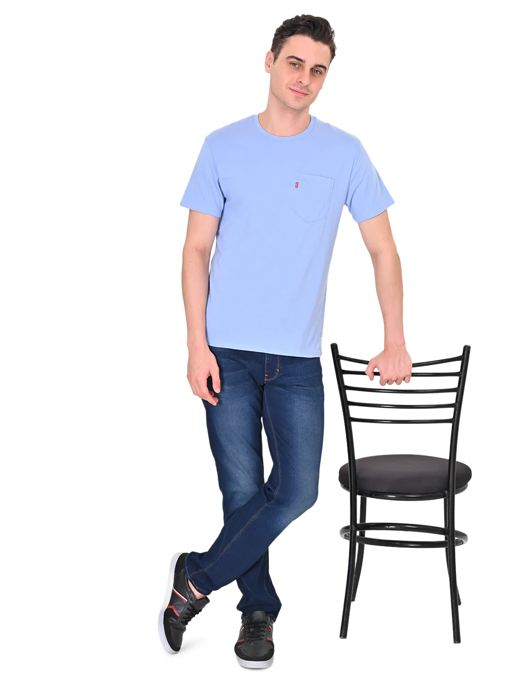 Men's Solid Slim Fit T-shirt - Image 3