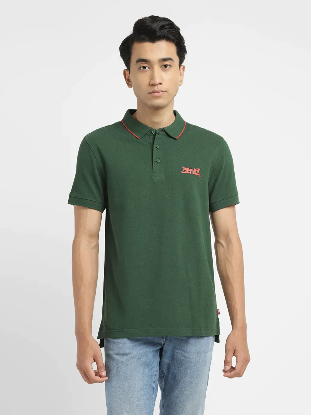 Men's Solid Slim Fit Polo T-shirt - Image 2