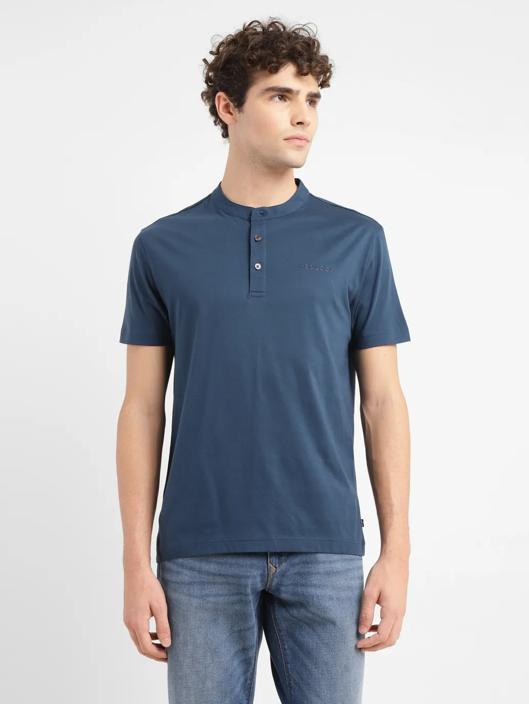 Men's Redloop Solid Slim Fit T-shirt - Image 2