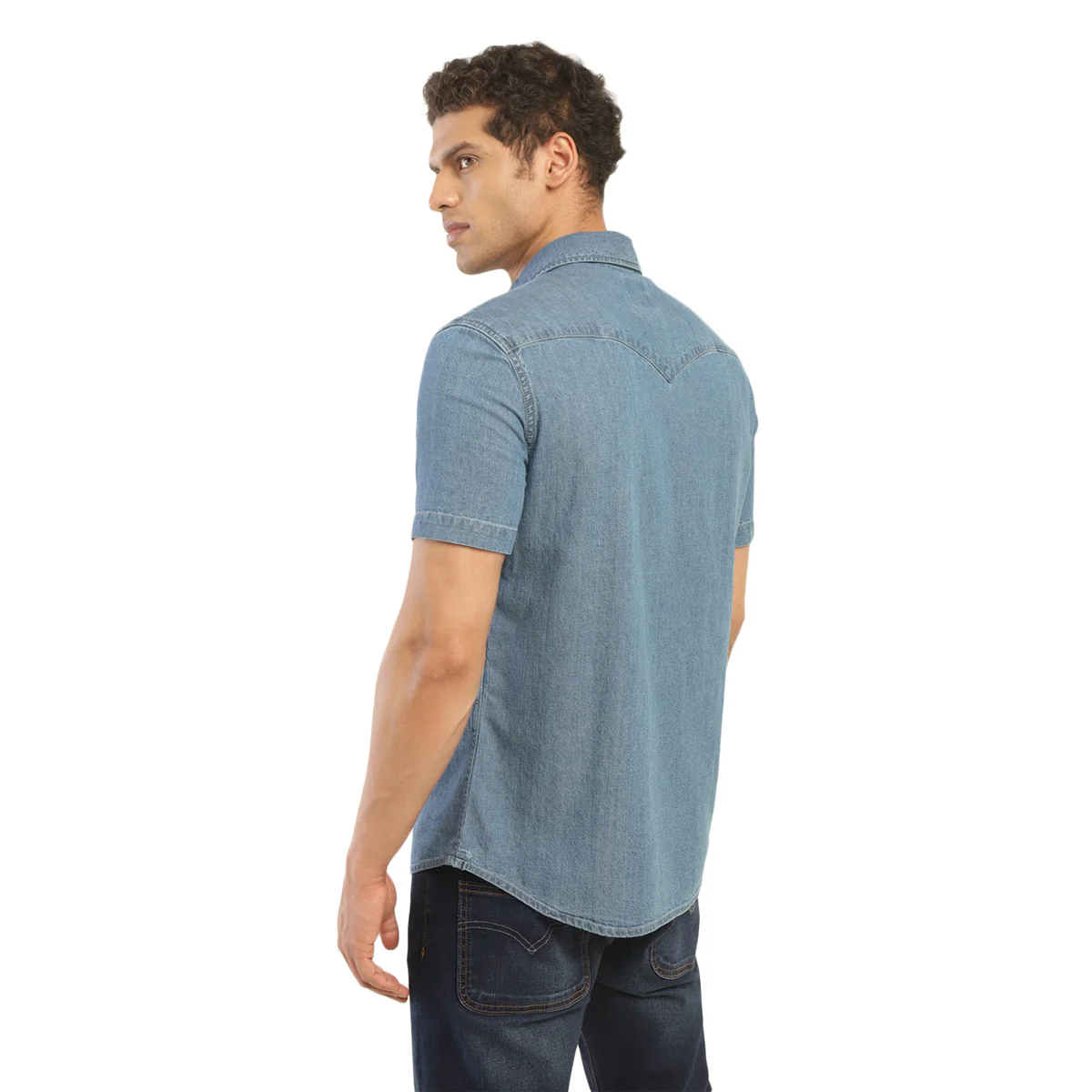 Men's Solid Spread Collar Shirt - Image 2