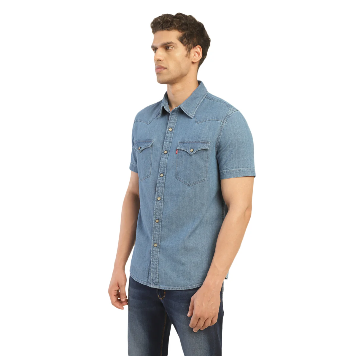 Men's Solid Spread Collar Shirt - Image 3