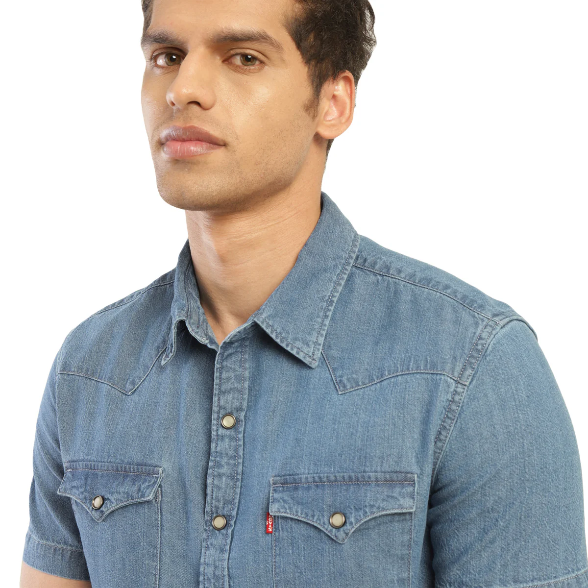 Men's Solid Spread Collar Shirt - Image 4