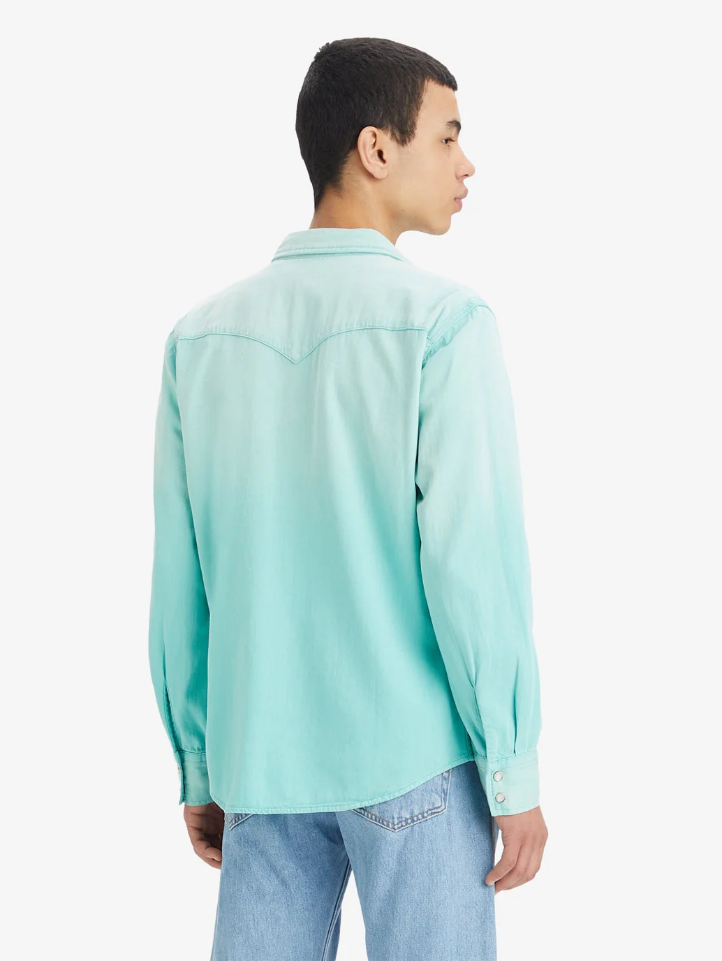 Men's Solid Spread Collar Shirt - Image 3