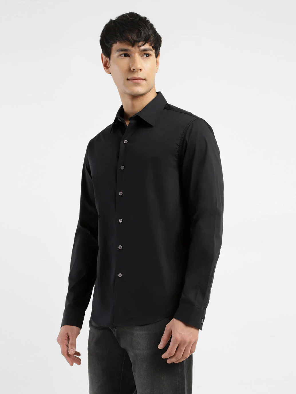 Men's Redloop Solid Spread Collar Shirt - Image 4