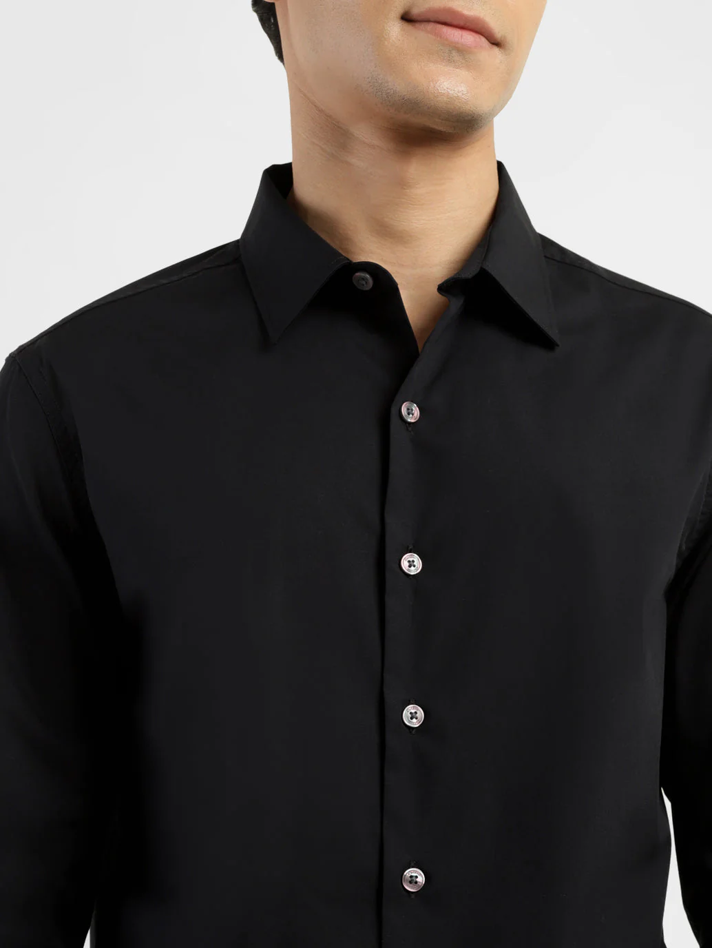 Men's Redloop Solid Spread Collar Shirt - Image 5