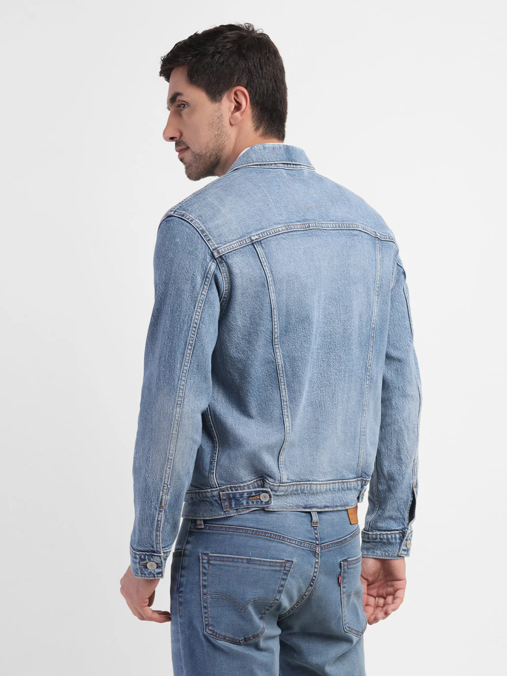 Men's Solid Spread Collar Jacket - Image 3