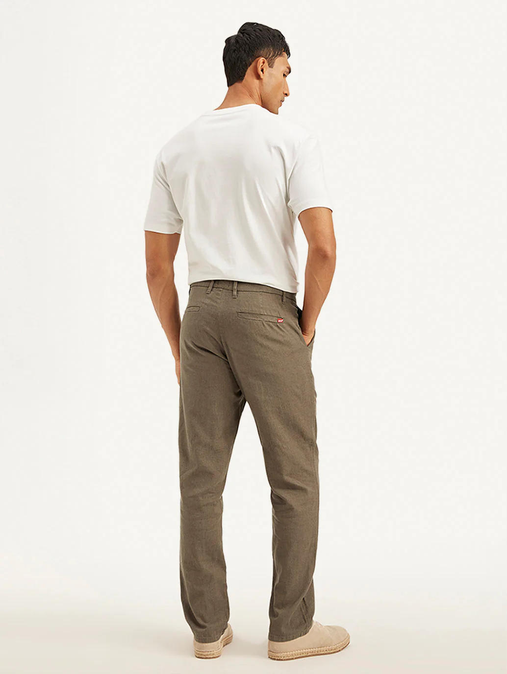 Men's Authentic Straight Fit Linen Chino Pants - Image 3