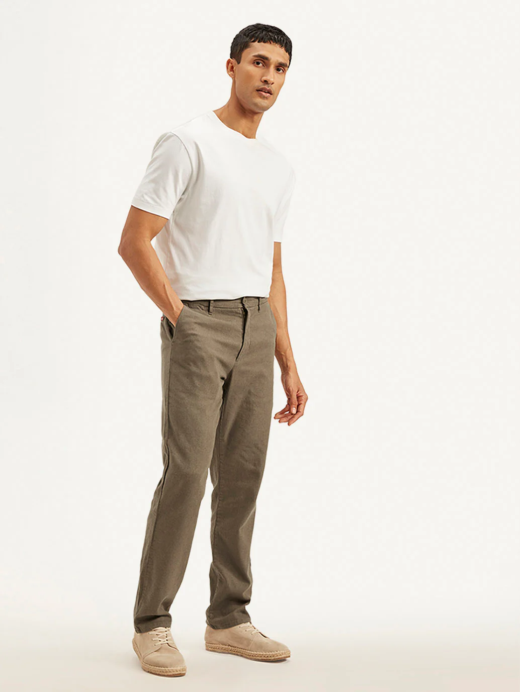 Men's Authentic Straight Fit Linen Chino Pants - Image 5
