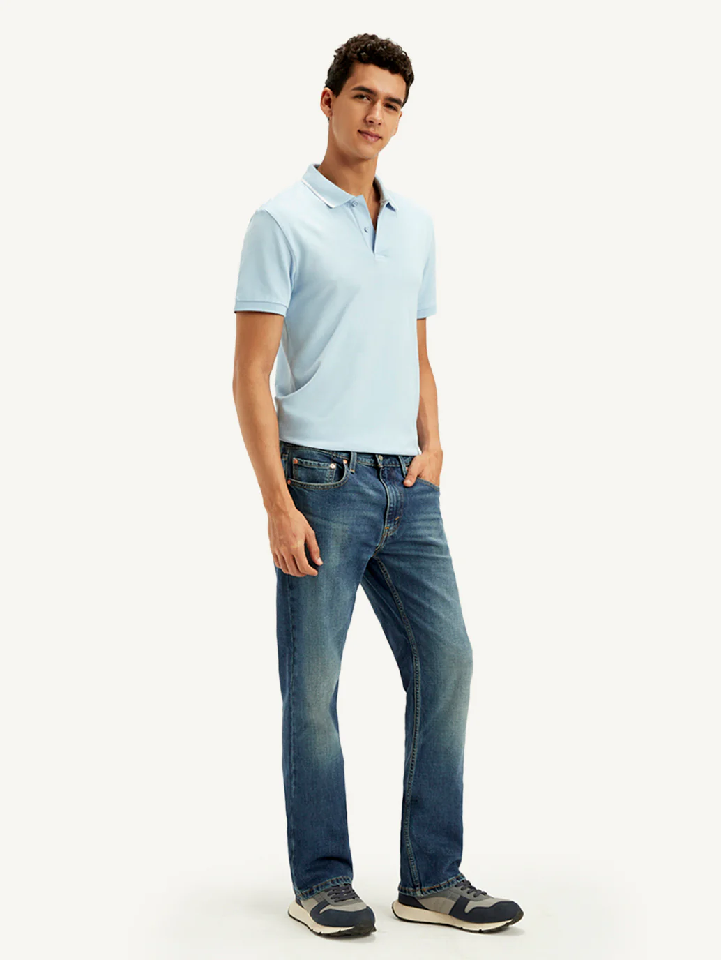 Men's 527 Blue Bootcut Fit Mid Rise Jeans - Image 6