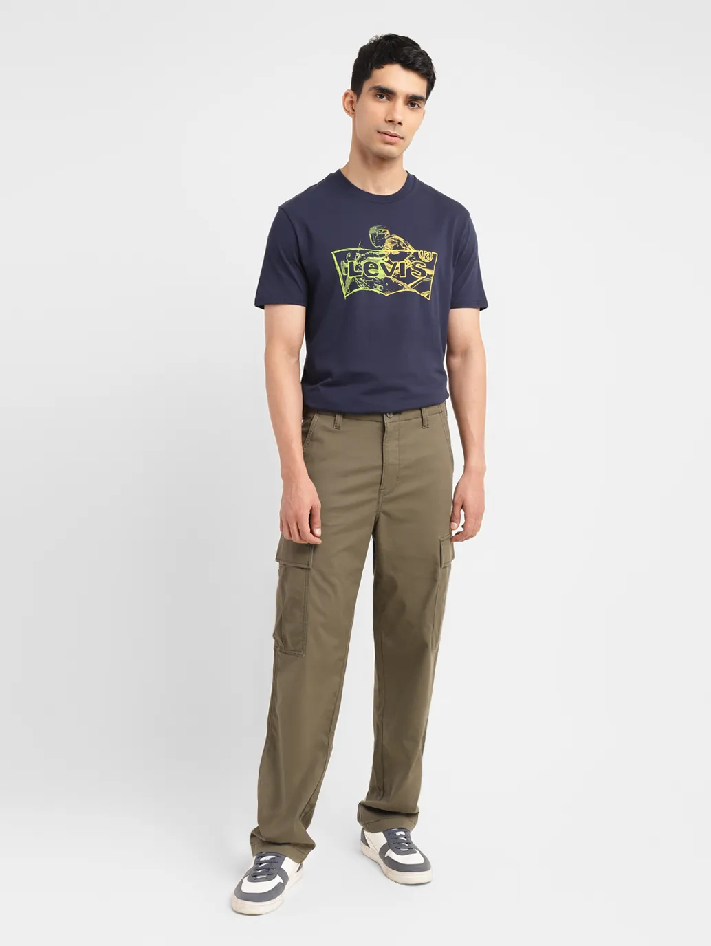 Men's Straight Fit Olive Cargo - Image 7