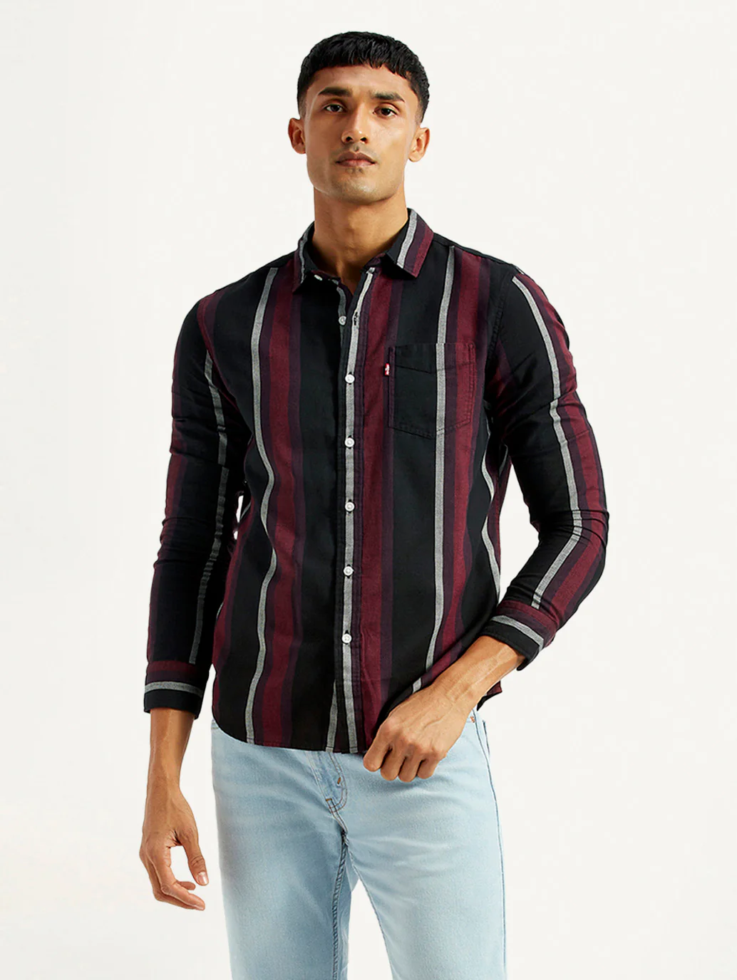 Men's Striped Multi Color Slim Fit Shirt