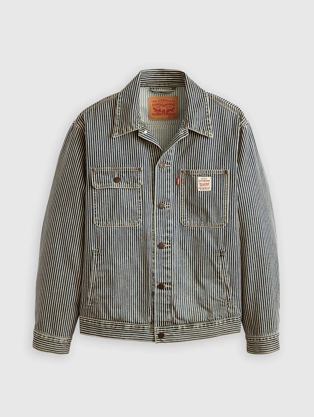 Men's Striped Blue Shacket - Image 6