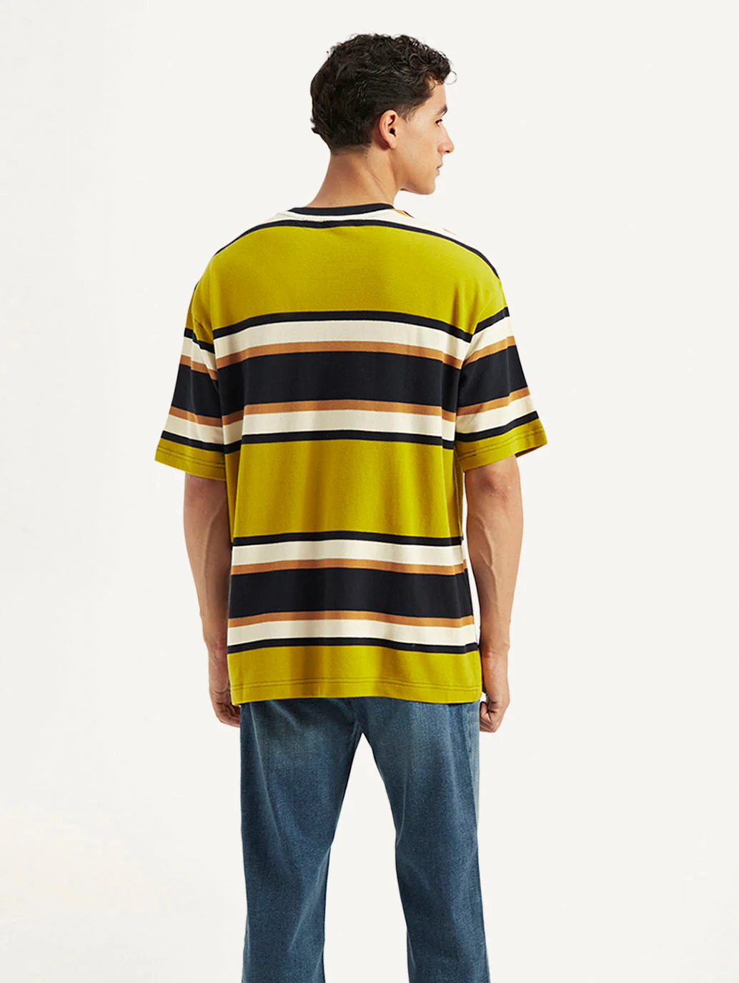 Men's Striped Loose Fit T-Shirt - Image 3