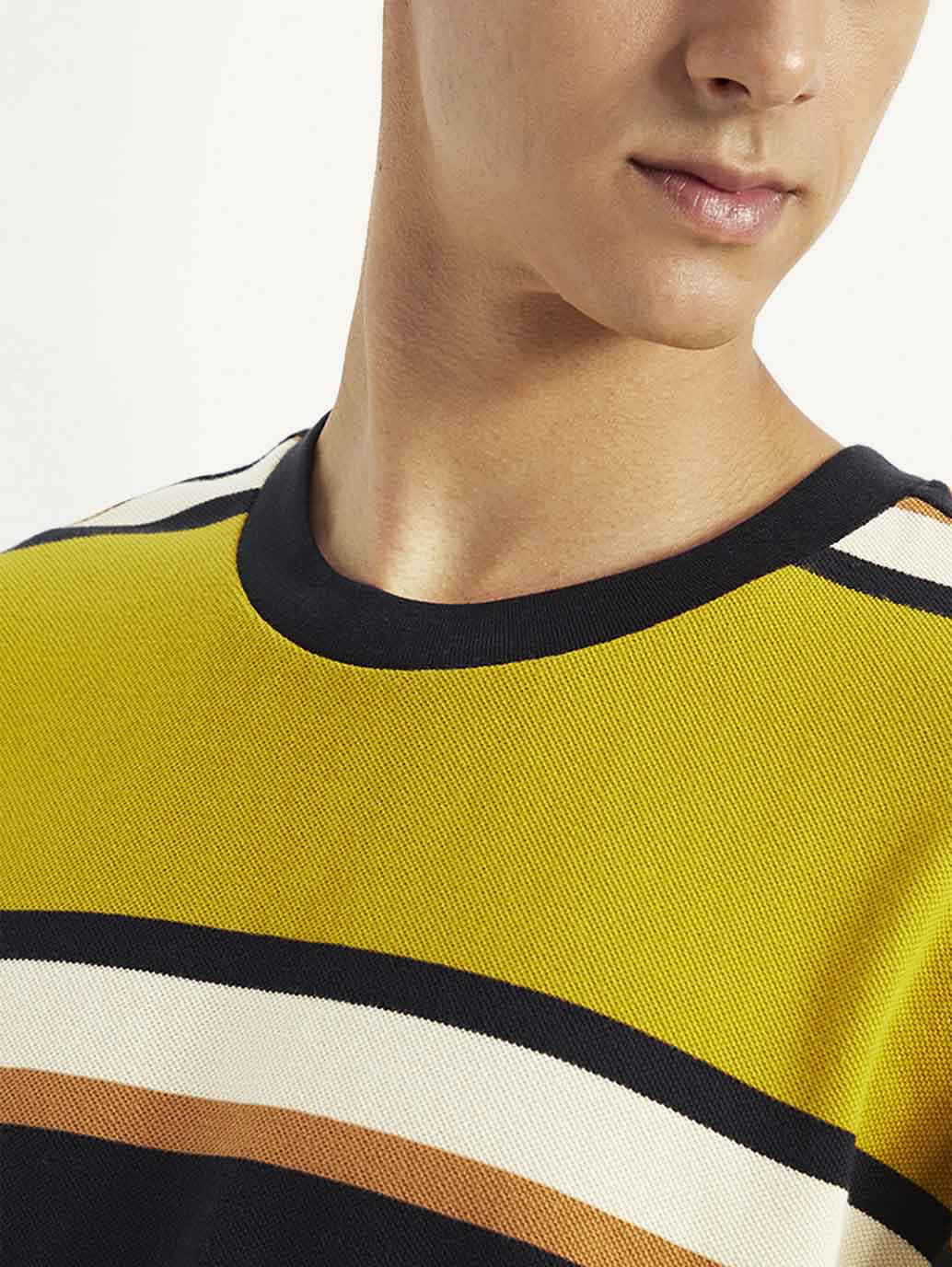 Men's Striped Loose Fit T-Shirt - Image 4