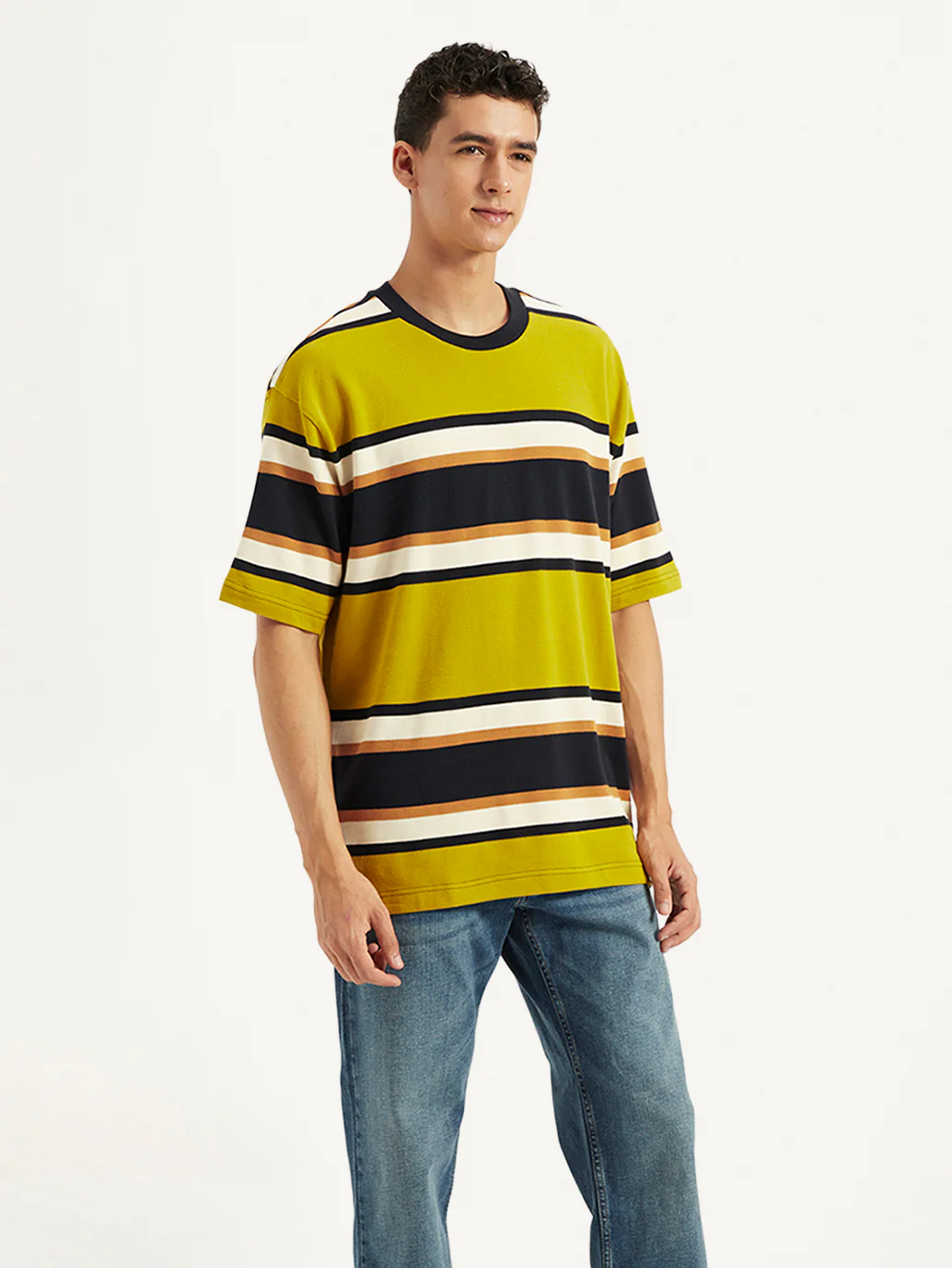Men's Striped Loose Fit T-Shirt - Image 5