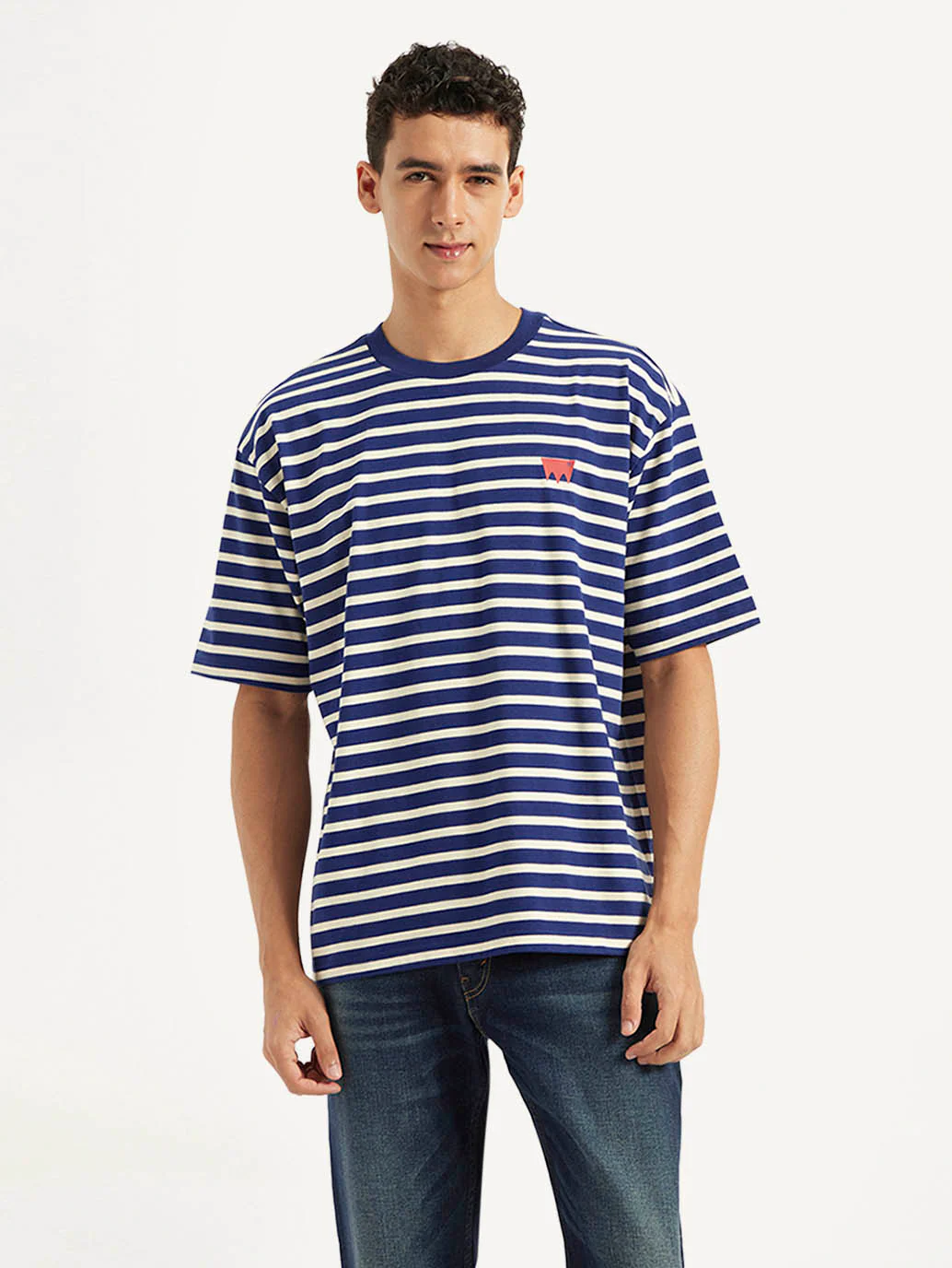 Men's Striped Loose Fit T-Shirt - Image 2