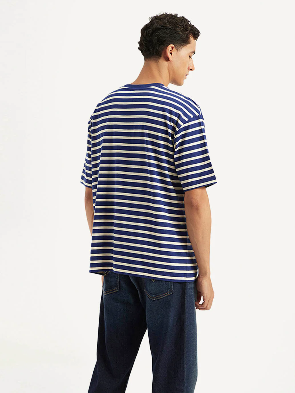 Men's Striped Loose Fit T-Shirt - Image 3