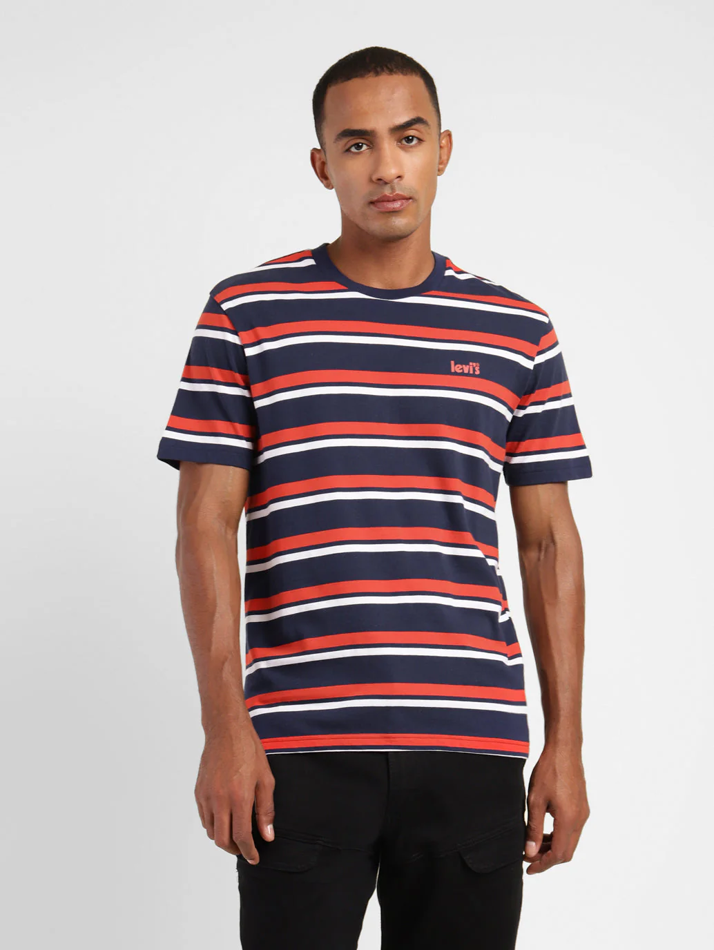 Men's Striped Crew Neck T-shirt - Image 2