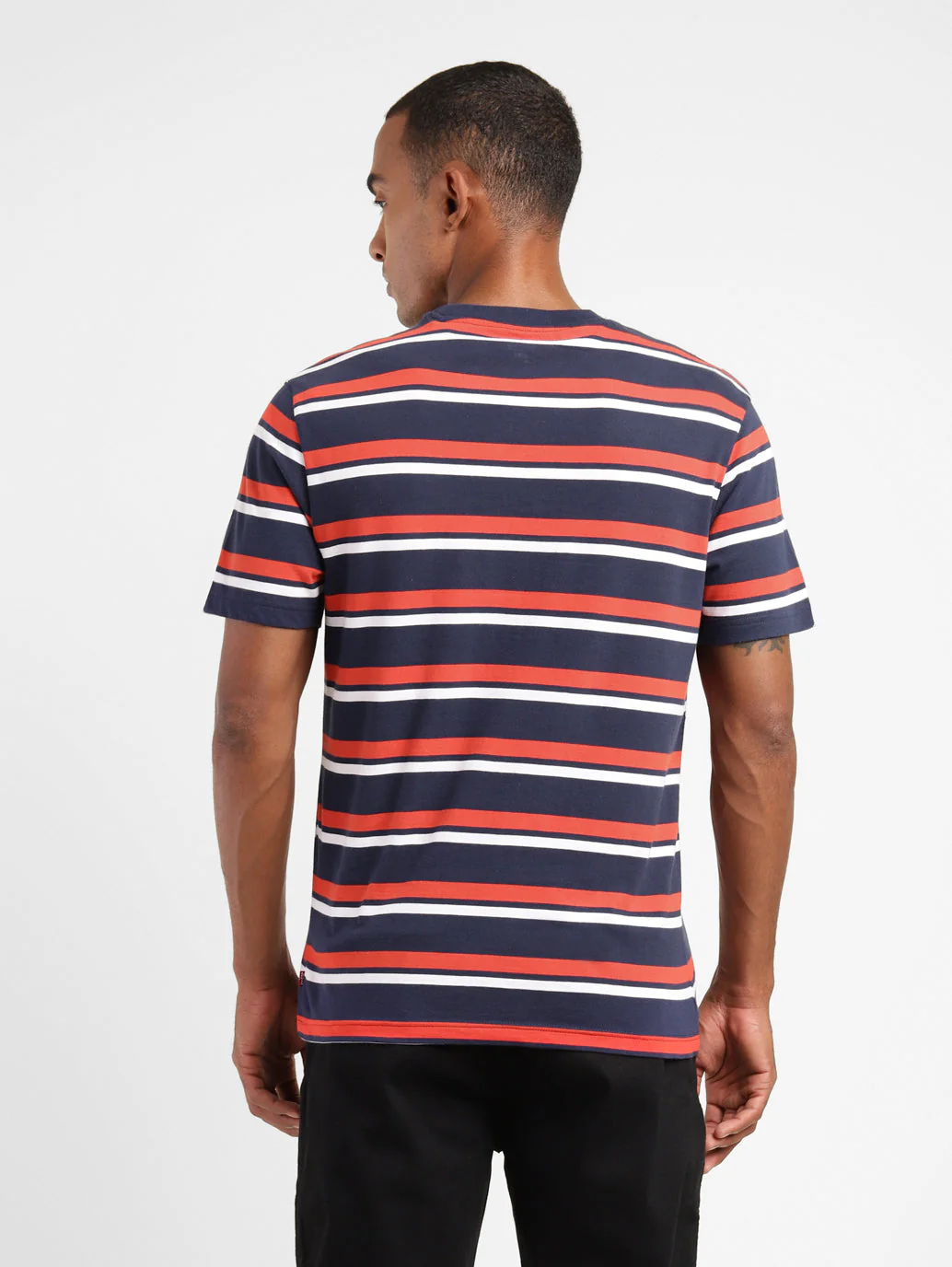 Men's Striped Crew Neck T-shirt - Image 3
