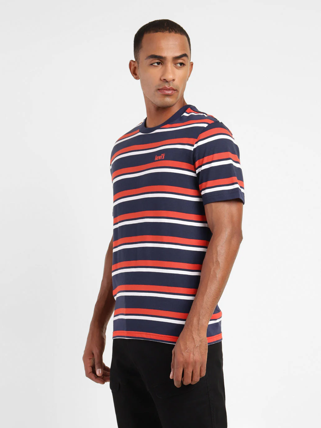 Men's Striped Crew Neck T-shirt - Image 4