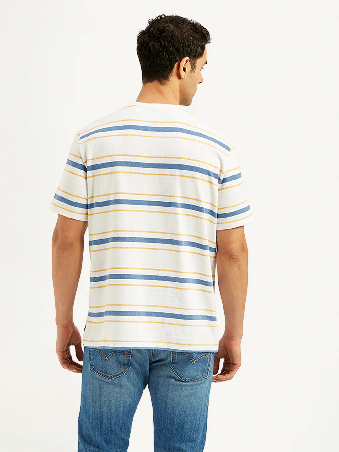 Men's Striped Crew Neck T-Shirt - Image 3
